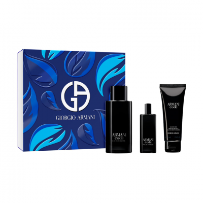 Giorgio Armani Code Coffret - Perfume Masculino - EDT + Travel Size + Gel de Banho - Kit